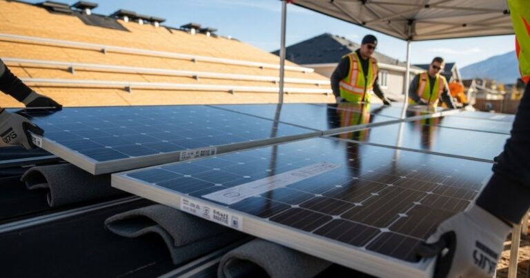 safe storage solar panels roof replacement